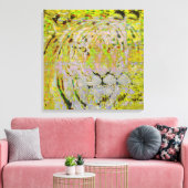 Siberische tijger op gewikkeld canvas afdruk (Insitu (Woonkamer))