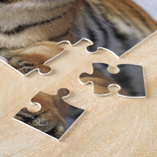 Siberische tijger, Panthera tigris altaica, Azië; Legpuzzel (Zijkant)