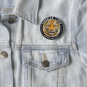 Siberische Tijger Ronde Button 5,7 Cm (In situ)