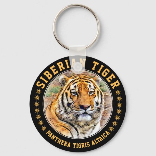 Siberische tijger sleutelhanger (Voorkant)