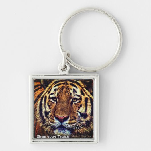 Siberische Tijger Sleutelhanger (Voorkant)