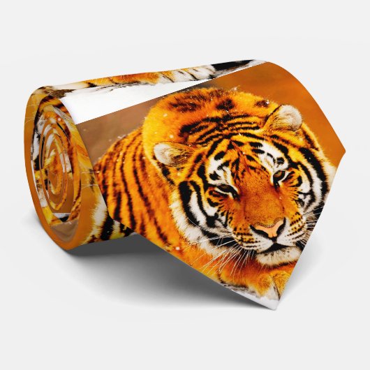 Siberische Tijger Stropdas (Opgerold)