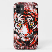 Siberische tijgerkop - Tiger Face Red Case-Mate iPhone Case (Achterkant)