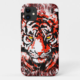 Siberische tijgerkop - Tiger Face Red Case-Mate iPhone Case