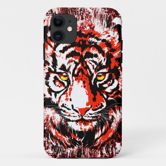 Siberische tijgerkop - Tiger Face Red Case-Mate iPhone Case (Achterkant)