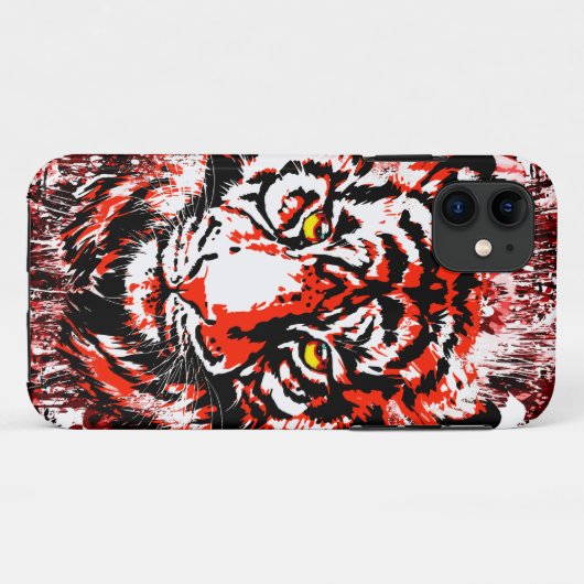 Siberische tijgerkop - Tiger Face Red Case-Mate iPhone Case (Achterkant (horizontaal))
