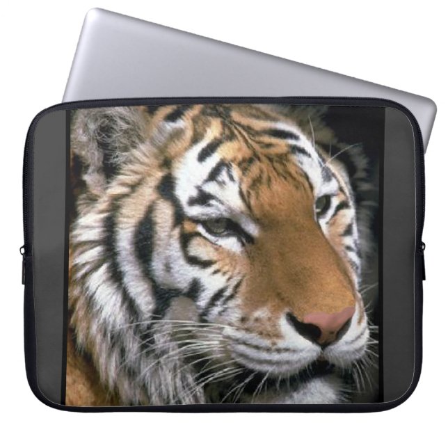 Siberische Tijgerliefhebbers Kunst Laptop Sleeve (Voorkant)