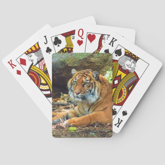 Siberische tijgerspeelkaarten pokerkaarten (Achterkant)
