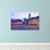 Sibiu bij nacht canvas afdruk (Insitu (Houten vloer))