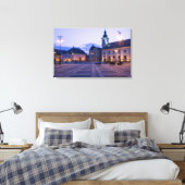 Sibiu bij nacht canvas afdruk (Insitu (Slaapkamer))