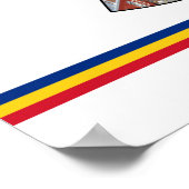 sibiu city roemenië landmerk in tekstsymbool tra poster (Hoek)