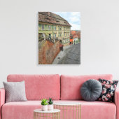 Sibiu oude gebouwen uitzicht canvas print (Insitu (Woonkamer))