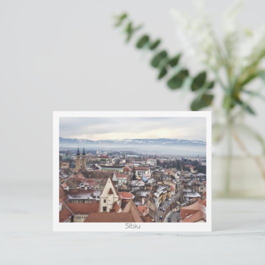 Sibiu panorama briefkaart (Staand voorkant)