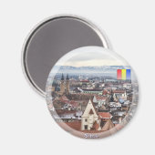 Sibiu panorama magneet (Voorkant / Achterkant)
