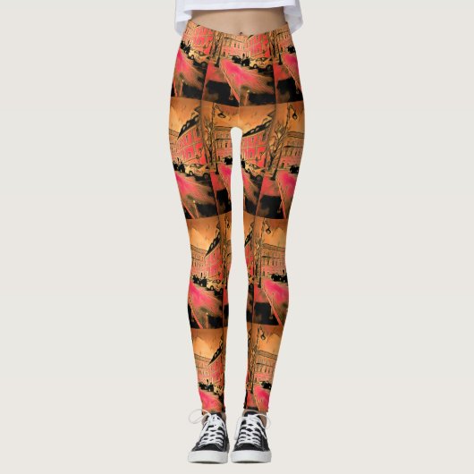 Sibiu-schilderij Leggings (Voorkant)