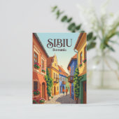 Sibiu steeg Roemenië Briefkaart (Staand voorkant)