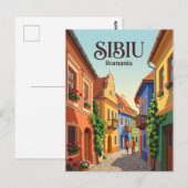 Sibiu steeg Roemenië Briefkaart (Voorkant / Achterkant)