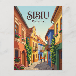 Sibiu steeg Roemenië Briefkaart