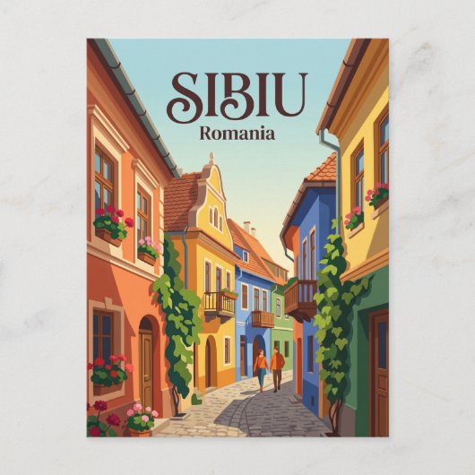 Sibiu steeg Roemenië Briefkaart (Voorkant)