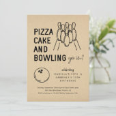 Sibling Bowling Party uitnodiging (Staand voorkant)