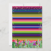 Sibling Cactus Fiesta Mexicaanse verjaardagsuitnod Kaart (Achterkant)