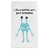 Sibling Gift: Life is Better With Your Nonsense –  Klein Cadeauzakje (Achterkant)