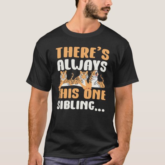 Sibling Tiger Design for Sisters and Brothers T-shirt (Voorkant)
