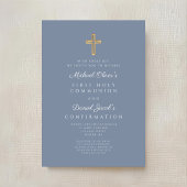 Siblings Boy First Communion Confirmation Joint Kaart