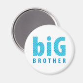 SIBLINGS COLLECTIE - grote broer {blauw} Magneet (Voorkant / Achterkant)