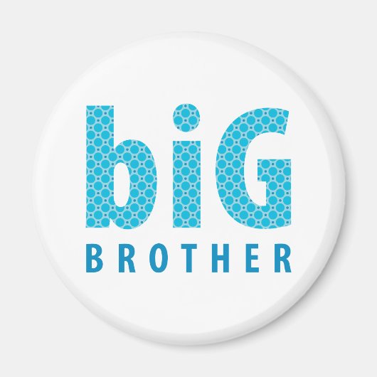 SIBLINGS COLLECTIE - grote broer {blauw} Magneet (Voorkant)