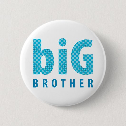 SIBLINGS COLLECTIE - grote broer {blauw} Ronde Button 5,7 Cm (Voorkant)