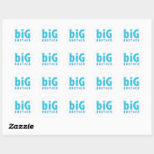 SIBLINGS COLLECTIE - grote broer {blauw} Ronde Sticker (Vel)