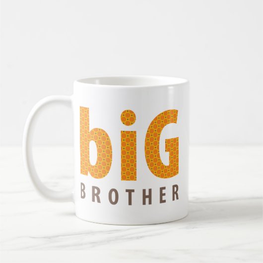 SIBLINGS COLLECTIE - grote broer {oranje} Koffiemok (Links)