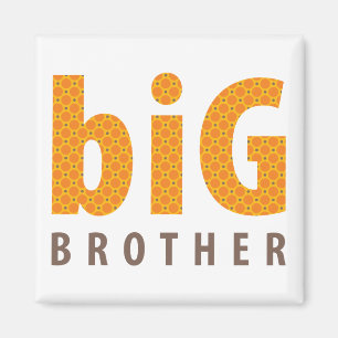 SIBLINGS COLLECTIE - grote broer {oranje} Magneet
