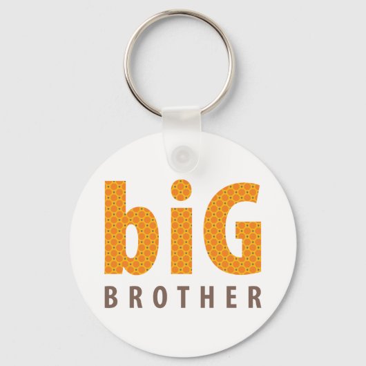 SIBLINGS COLLECTIE - grote broer {oranje} Sleutelhanger (Voorkant)