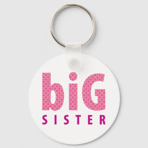 SIBLINGS COLLECTIE - grote {roze} zuster Sleutelhanger