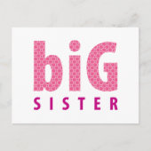 SIBLINGS COLLECTIE - grote zus {roze} Briefkaart (Voorkant)