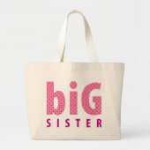 SIBLINGS COLLECTIE - grote zus {roze} Grote Tote Bag (Voorkant)