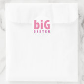 SIBLINGS COLLECTIE - grote zus {roze} Ronde Sticker (Tas)