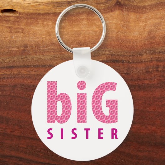 SIBLINGS COLLECTIE - grote zus {roze} Sleutelhanger (Voorkant)