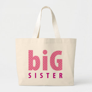 SIBLINGS COLLECTIE - grote zus {roze} Tote Bag