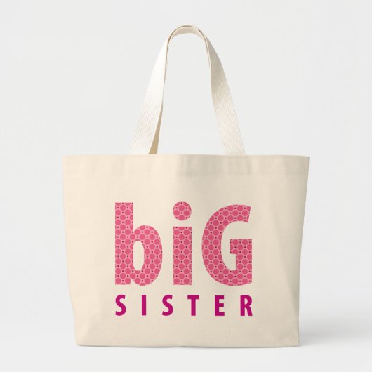 SIBLINGS COLLECTIE - grote zus {roze} Tote Bag (Voorkant)