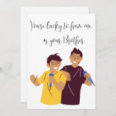 Siblings Day "Je hebt het geluk dat je me hebt" —  Feestdagenkaart (Voorkant / Achterkant)