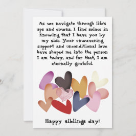 Siblings Day / Verjaardag Broers Zusters Groet Kaart