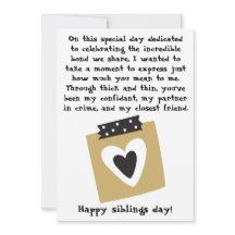 Siblings Day / Verjaardag Broers Zusters Groet 