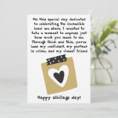 Siblings Day / Verjaardag Broers Zusters Groet  Kaart (Staand voorkant)