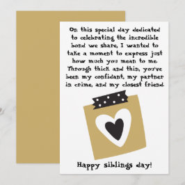 Siblings Day / Verjaardag Broers Zusters Groet Kaart