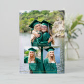 Siblings Double Afstuderen Folie Invitation Folie Uitnodiging (Staand Voorkant)