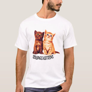 Siblings kittens, twee schattige katten t-shirt