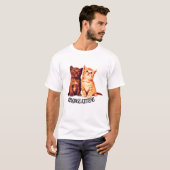Siblings kittens, twee schattige katten t-shirt (Voorkant volledig)